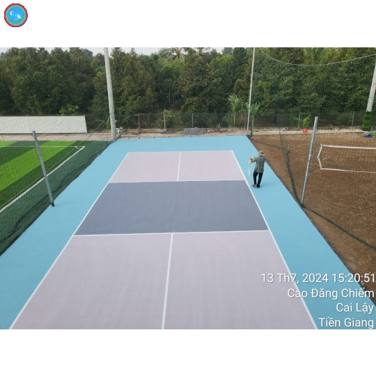 Thi công sân pickleball ở Cai Lậy - Tiền Giang